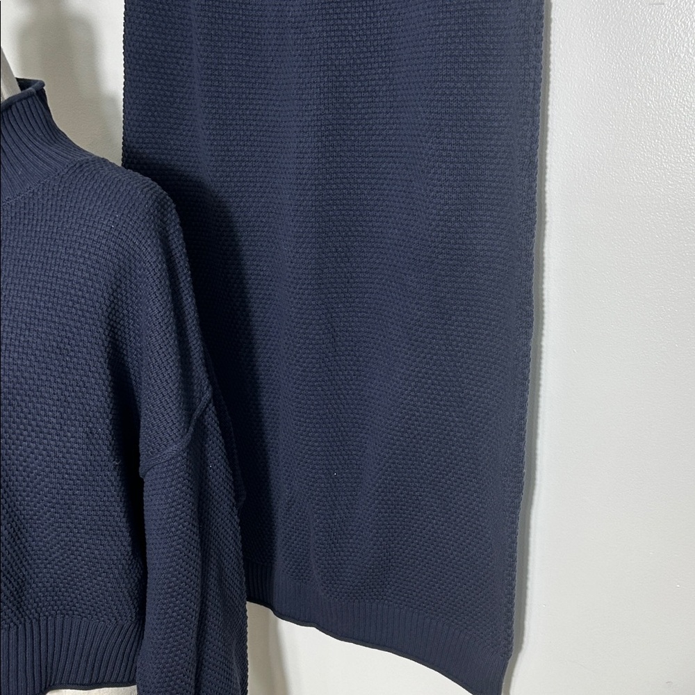 Free People Navy Knit Sweater and Skirt Set Large - Picture 5 of 7